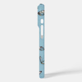 Lichtblauwe Vlinder iPhone Hoesje - Esthetische Ho (Achterkant / Links)