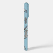 Lichtblauwe Vlinder iPhone Hoesje - Esthetische Ho (Achterkant / Rechts)