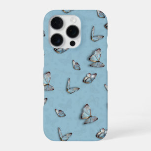 Lichtblauwe Vlinder iPhone Hoesje - Esthetische Ho iPhone 16 Pro Hoesje
