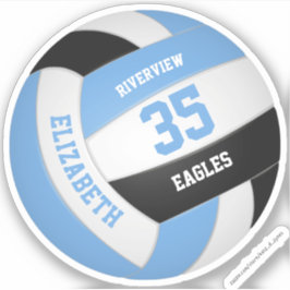 lichtblauwe volleybal kinder tiener sport sticker