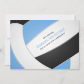 lichtblauwe volleybalmeisje kaart (Voorkant)