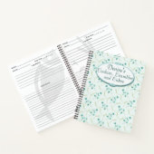 Lichtblauwe Waterverf Eucalyptus Receptenboek Notitieboek (Binnen)