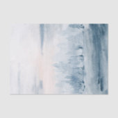 Lichtblauwe waterverf-landschapssneeuwwolken tissuepapier (Voorkant)