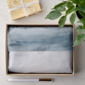 Lichtblauwe waterverf-landschapssneeuwwolken tissuepapier (Geschenk)