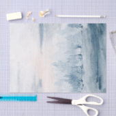 Lichtblauwe waterverf-landschapssneeuwwolken tissuepapier (Craft)