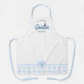 Lichtblauwe Waterverf Modern Baker Chef Kitchen Schort (Voorkant)
