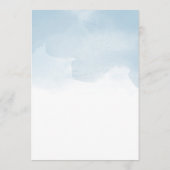 Lichtblauwe Waterverven Zwart Script Bruiloft Menu (Achterkant)