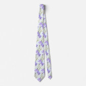 Lichtblauwe Wildflowers Stropdas (Voorkant)