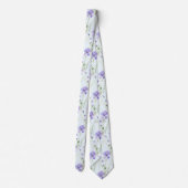 Lichtblauwe Wildflowers Stropdas (Achterkant)