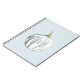 Lichtblauwe Witte Pompoen Schoonheid Is Notitieboek (Linkerzijde)