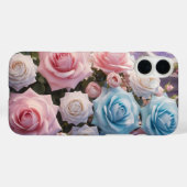 Lichtblauwe, Witte & Roze Rozen  Case-Mate iPhone Case (Achterkant (horizontaal))
