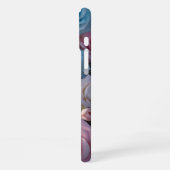 Lichtblauwe, Witte & Roze Rozen iPhone Hoesje (Linkerkant)