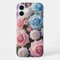 Lichtblauwe, Witte & Roze Rozen