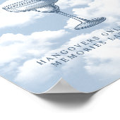 Lichtblauwe wolk Bachelorette Hangover Station Poster (Hoek)