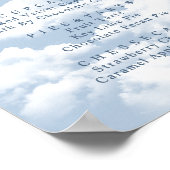 Lichtblauwe wolk op negen bachelorette dessertbar poster (Hoek)