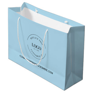 Lichtblauwe zakelijke bedrijfswebsite Uw logo  Groot Cadeauzakje