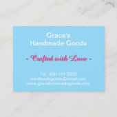 Lichtblauwe zakelijke foto's QR-codes 3,5 x 2,5 Visitekaartje (Voorkant)