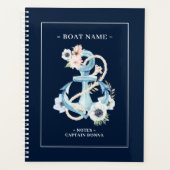 Lichtblauwe zeescheepvaartanker zeebloemen planner (Voorkant)