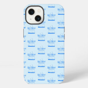 Lichtblauwe zeilboot Key West Florida iPhone 13 Hoesje