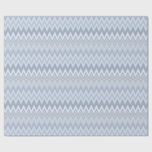 Lichtblauwe zigzag cadeaupapier (Vlak)