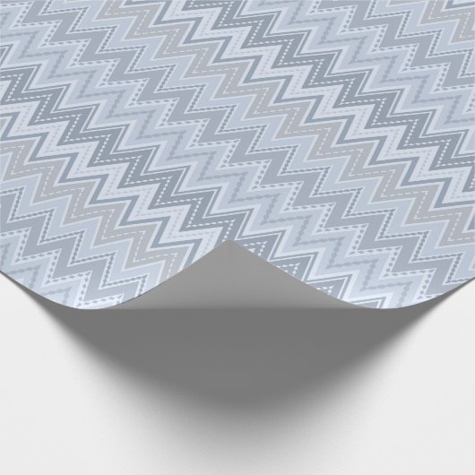 Lichtblauwe zigzag cadeaupapier (Hoek)