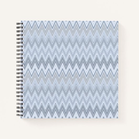 Lichtblauwe zigzag notitieboek (Voorkant)