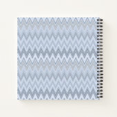 Lichtblauwe zigzag notitieboek (Achterkant)