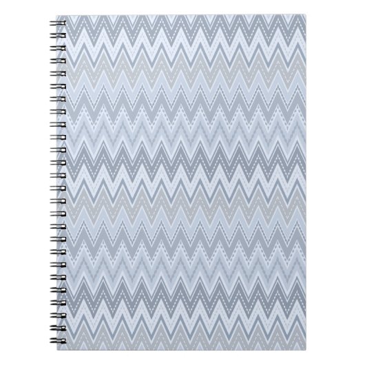 Lichtblauwe zigzag notitieboek (Voorkant)