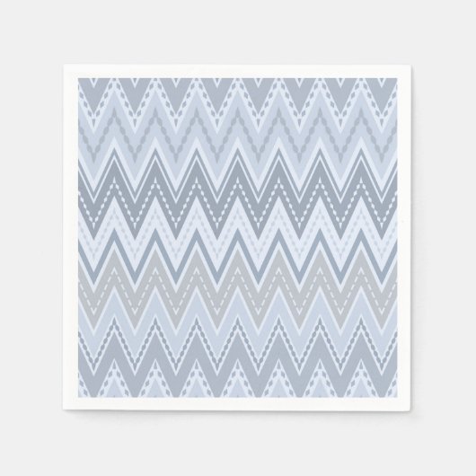 Lichtblauwe zigzag servet (Voorkant)