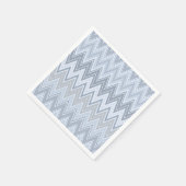 Lichtblauwe zigzag servet (Hoek)