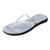 Lichtblauwe zigzag teenslippers (Schuin)