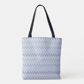 Lichtblauwe zigzag tote bag (Achterkant)