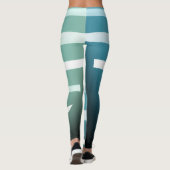 Lichtblauwe zomerleggins met viooltjes Leggings (Achterkant)