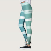 Lichtblauwe zomerleggins met viooltjes Leggings (Links)