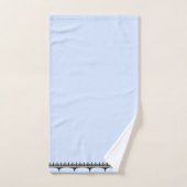 Lichtblauwe zwarte afwerking bad handdoek (Handdoek)