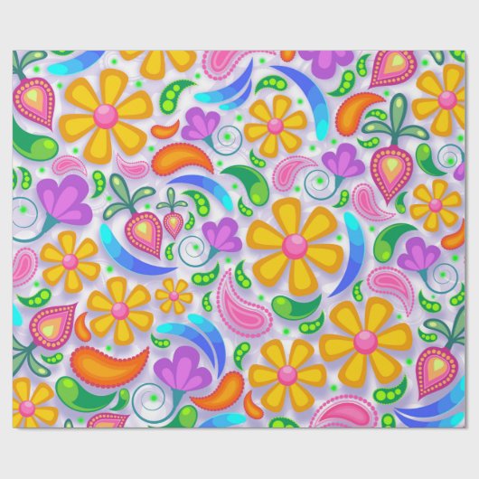 lichtbloempapier cadeaupapier (Vlak)