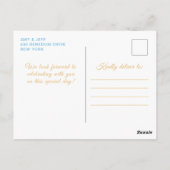 Lichtblonde bruine haren prinses verjaardagsfeestj briefkaart (Achterkant)