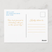 Lichtblonde bruine prinses verjaardagsfeestje briefkaart (Achterkant)