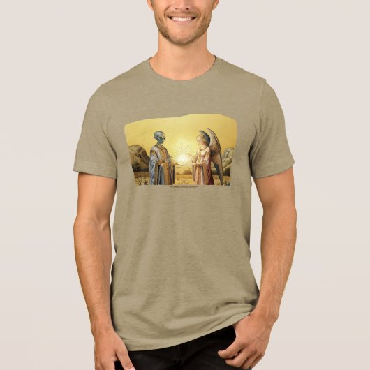Lichtbol ontmoeting - Tri-Blend shirt (Voorkant)