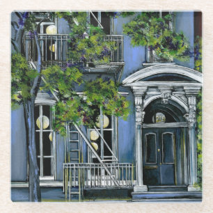 Lichtbollen van binnen glazen onderzetter