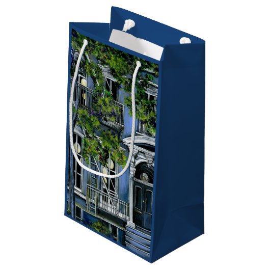 Lichtbollen van binnen klein cadeauzakje (Achterkant Gekanteld)