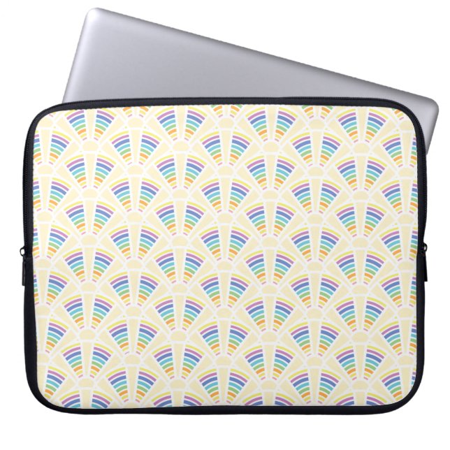 Lichtboogjes laptophoes laptop sleeve (Voorkant)