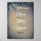 Lichtboomvertakkingen Welkomstteken bruiloft Poster (Voorkant)