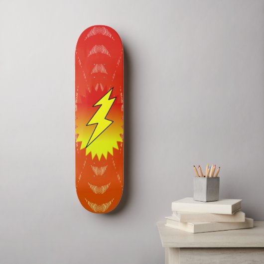 lichtbout skateboard (Muurkunst)