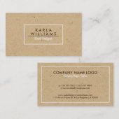 Lichtbruin ambachtelijk papier textuur print visitekaartje (Voorkant / Achterkant)