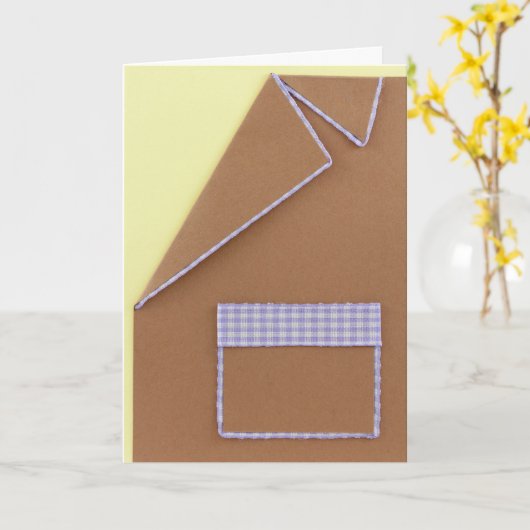 Lichtbruin Birthday-blazer personaliseren Kaart (Gele Bloem)