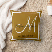 Lichtbruin Bruiloftskussen Kussen (Deken)