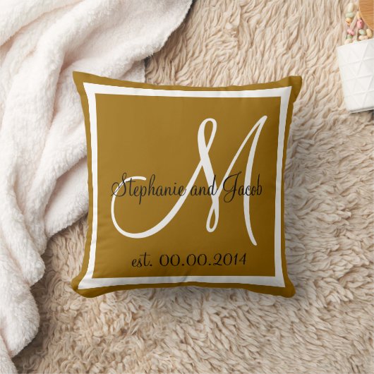 Lichtbruin Bruiloftskussen Kussen (Deken)