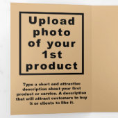 Lichtbruin | Christmas | Business Trifold Kaart (Binnenzijde eerst)