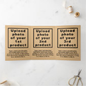 Lichtbruin | Christmas | Business Trifold Kaart (Binnen)